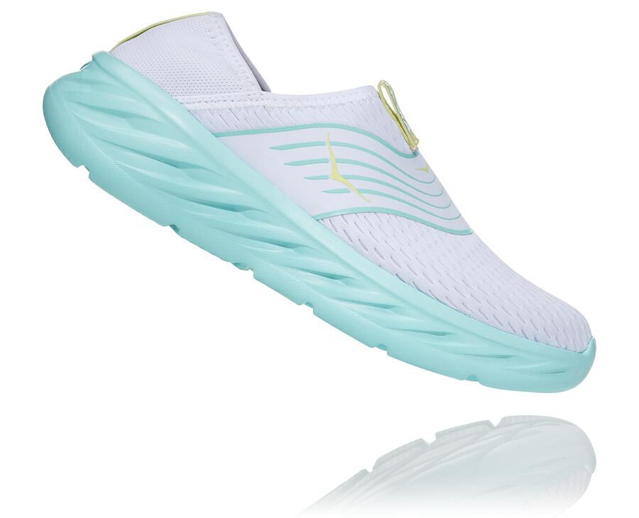 Hoka Australia One One ORA Recovery - Womens Sandals White/Blue - KDWTN-3526